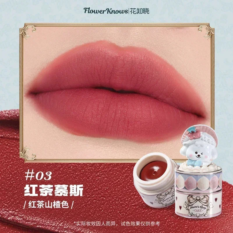 Flower Knows Midsummer Night Series Mirror Lip Gloss Film-forming Lip Balm Moisturizing Long Lasting Non-sticky ALL Lips Makeup