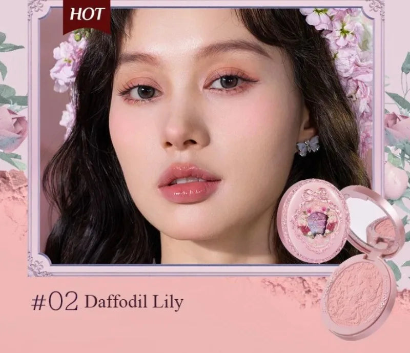 Flowerknows  All In Gift Set Matte Velvet Lipstick Blusher Glitter Eyeshadow Makeup Set Cosmetics Kit With Gifts Box