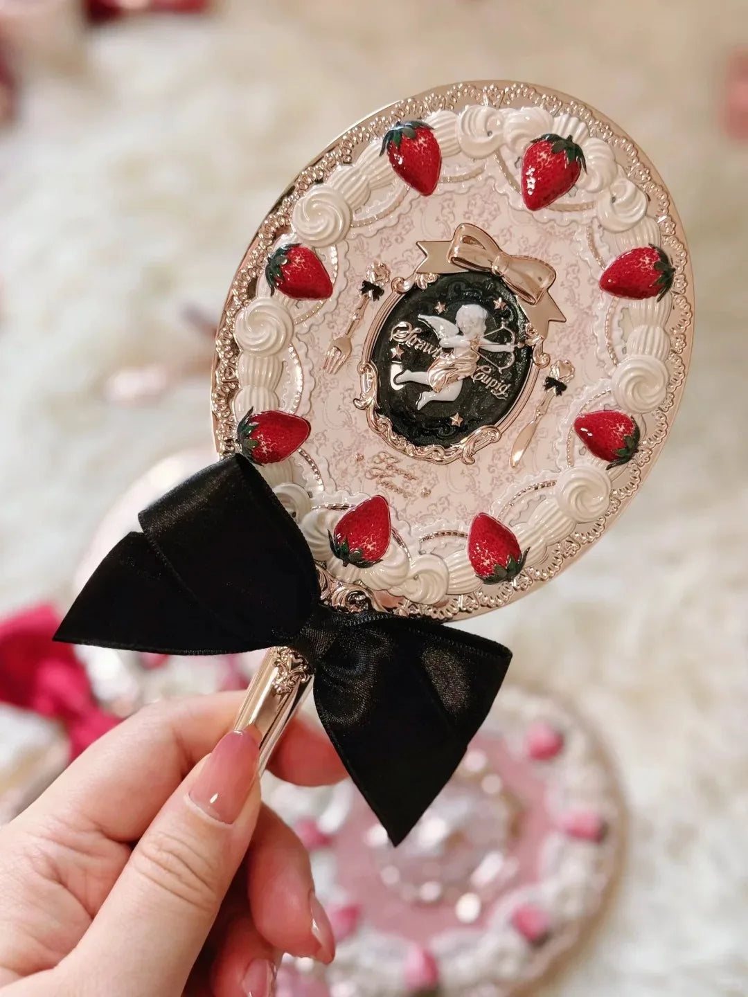 Mirror Moonlight Mermaid Collection Handheld Limited Edition Mirror White, Blue, Pink, and Chocolate Fairy Design