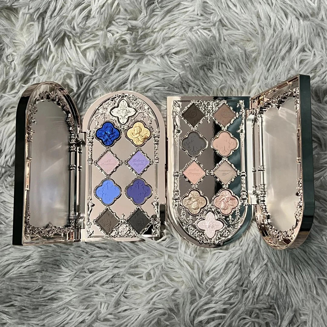 Flower Knows Little Angel 9 Color Eyeshadow Palette Matte Shimmer Glitter Vegan Cruelty Free Waterproof High Pigment eyeshadow