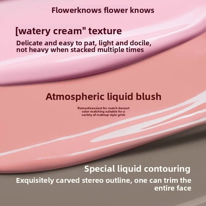 Flower Knows Makeup Blush Concealer Sets Strawberry Cupid Collection Liquid Blushes For Cheek 6pcs Kit Matte Finish Long Lasting