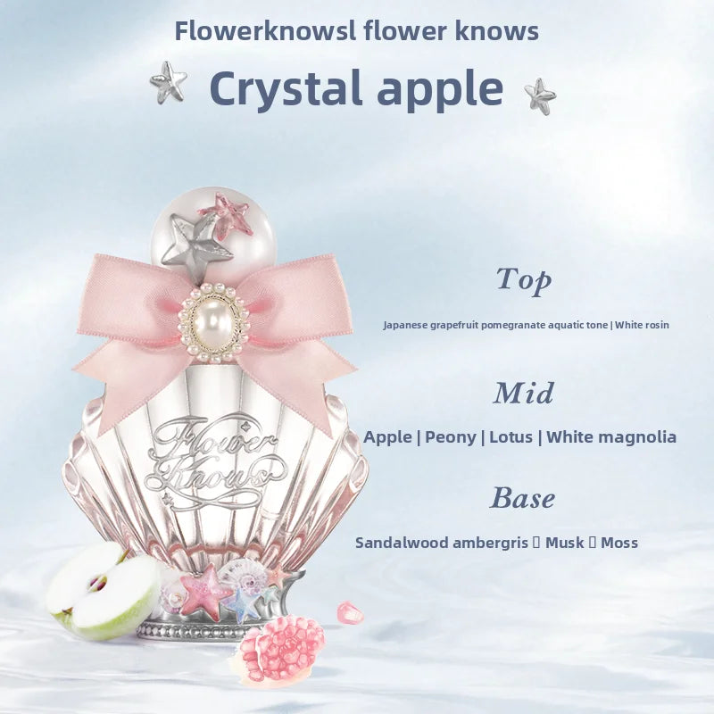 Flowerknows Shell Pearl Collection Perfume Flower Know Makeup Fruit Grapefruit Long Lasting Personal Perfume Eau de Parfum 50ML
