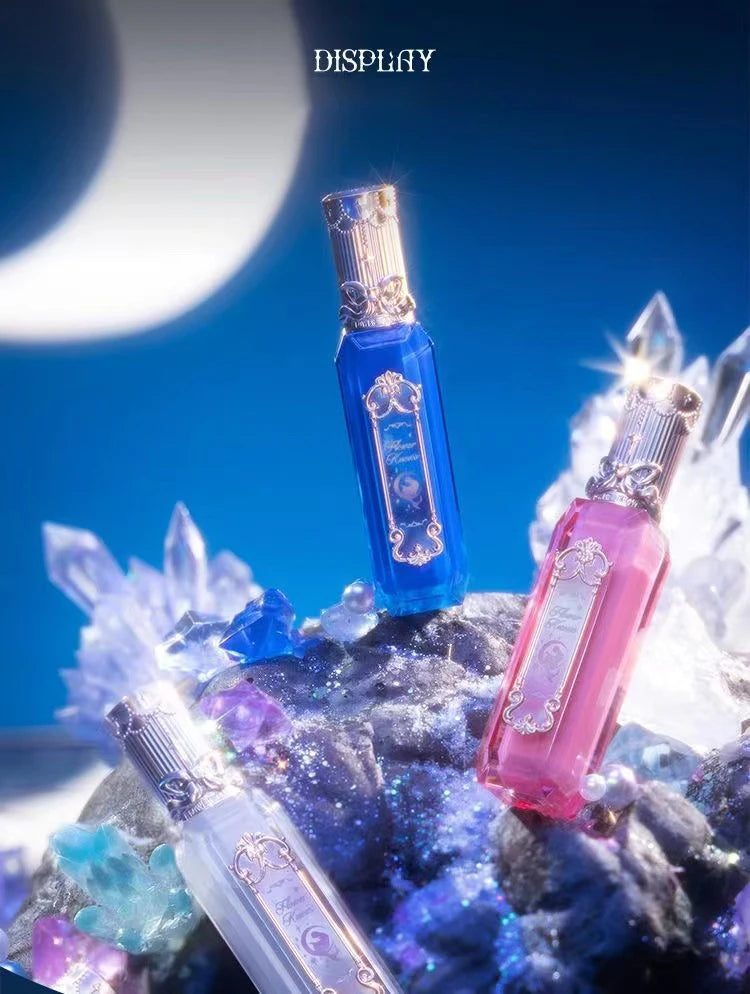 Flower Knows Moonlight Mermaid Series Jewelry Lip Glaze Moisturizing Non-sticky Glossy mirror surface Hydrating Long-lasting