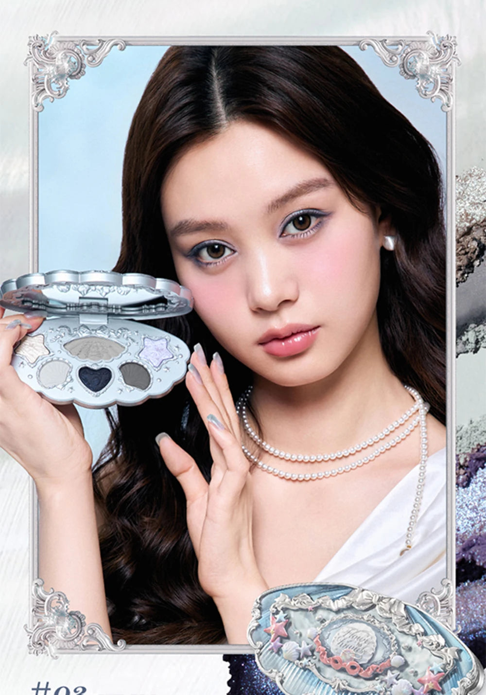 Flower Knows Shell Eyeshadow Palette 6 Colors Matte Shimmer Highly Pigmented Long Lasting Blendable Natural Look Makeup