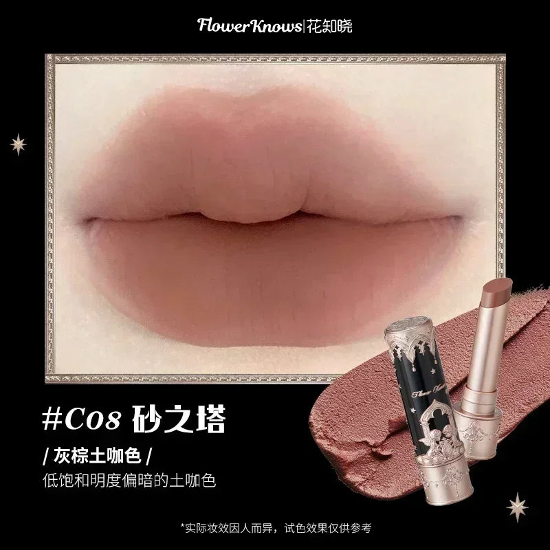 Flower Knows Midsummer Night Series Mirror Lip Gloss Film-forming Lip Balm Moisturizing Long Lasting Non-sticky ALL Lips Makeup