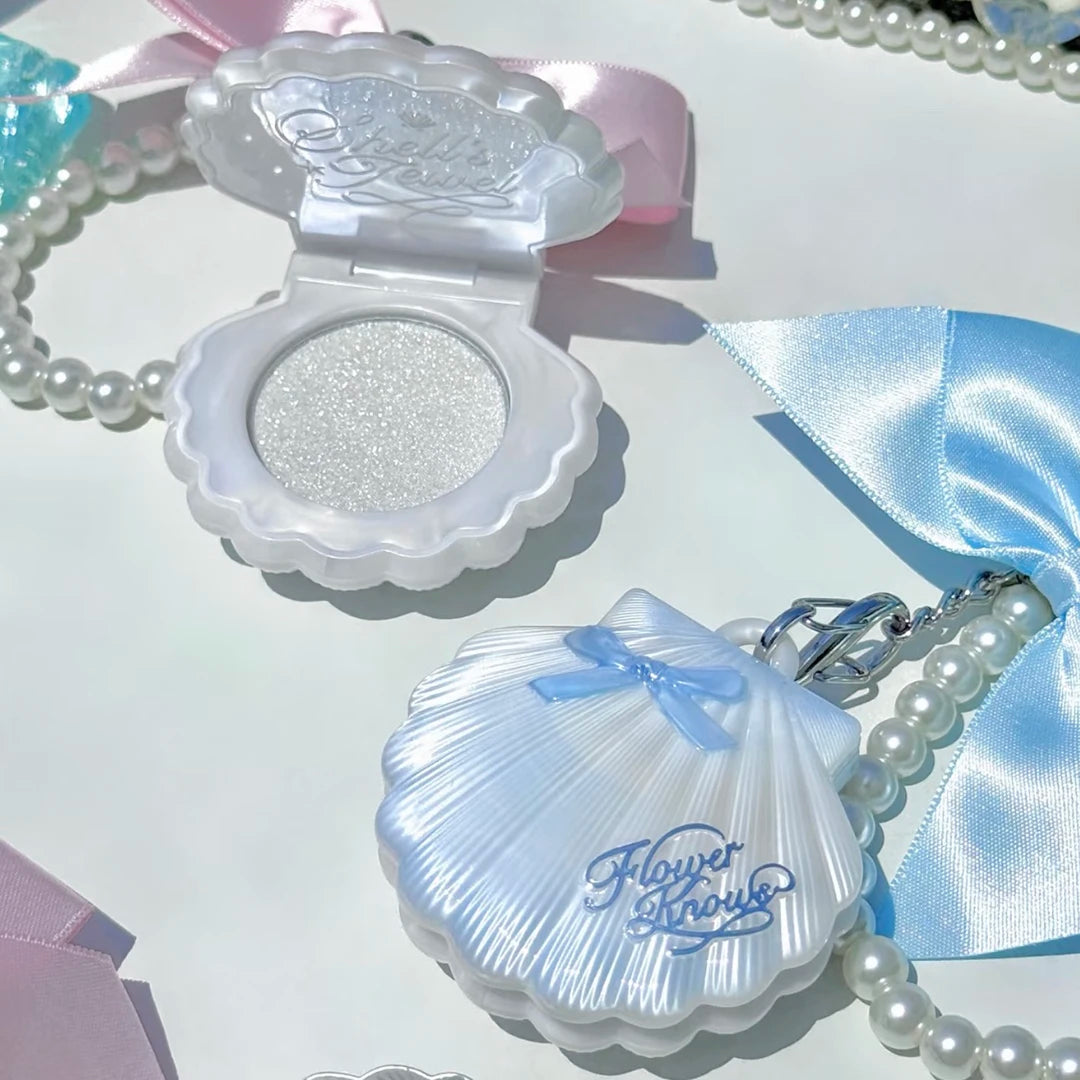 Flower Knows Shell Pearl Makeup Set Eyeshadow Lip Gloss Blush Ocean Gift Box Cosmetic Kit New Collection Mermaid Theme