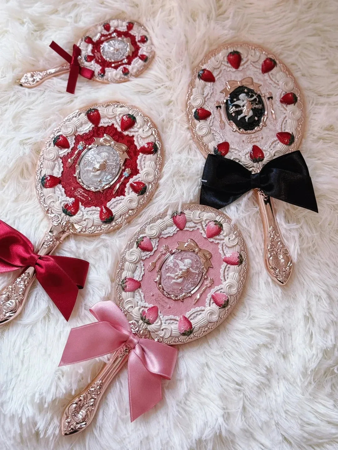 Mirror Moonlight Mermaid Collection Handheld Limited Edition Mirror White, Blue, Pink, and Chocolate Fairy Design