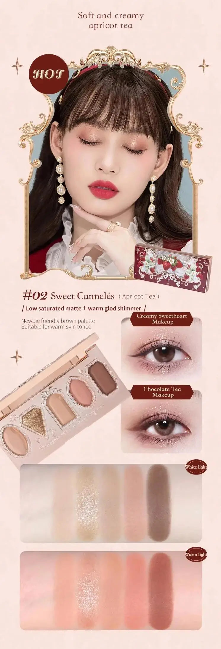 Flowerknows Make Up Sets Cosmetics Full Set Gift Box Makeup Kit Lip Glaze Matte Blush Powder Eye Shadow Highlighter Contour