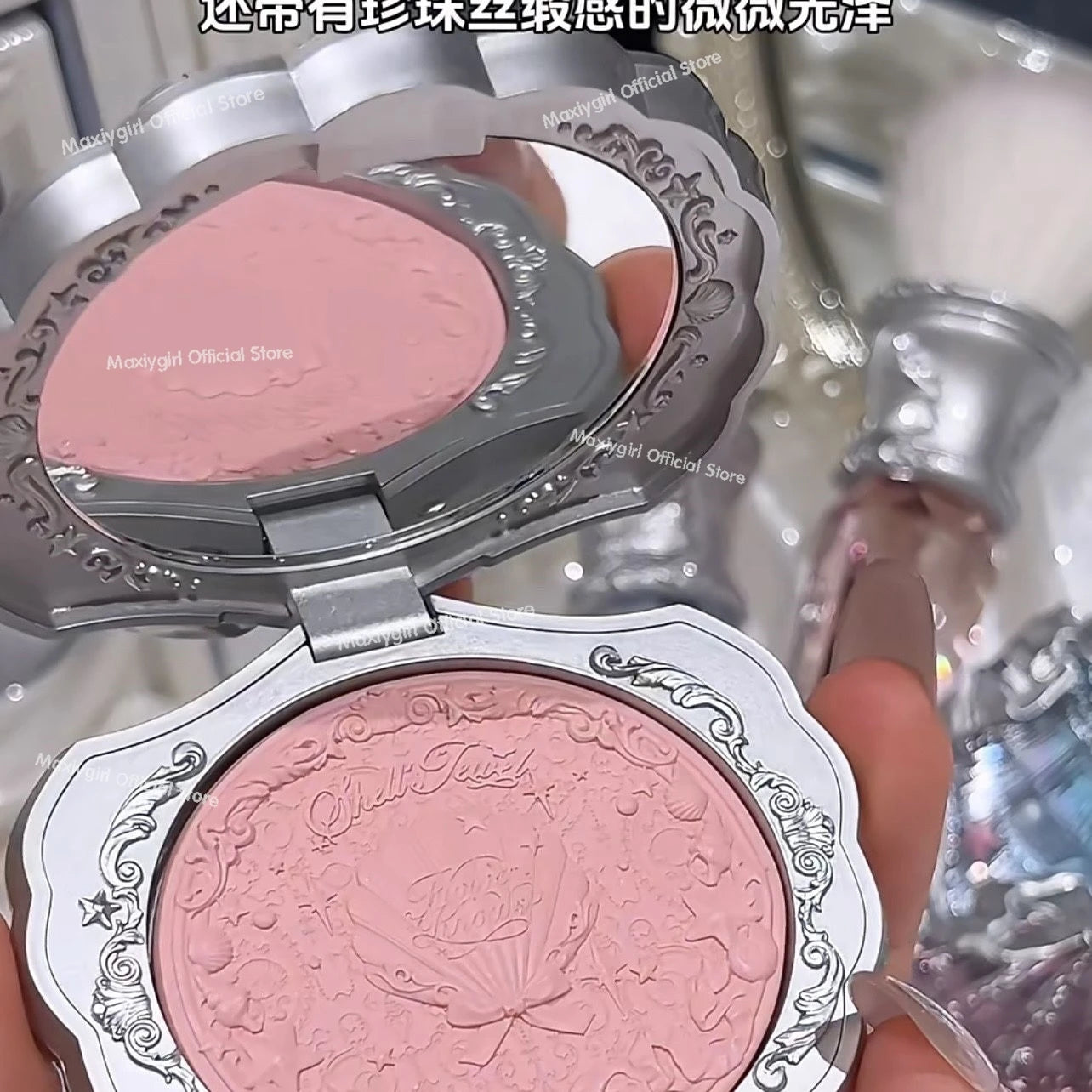 Flower Knows Shell's Jewel Collection Blush Matte Powder Baked Natural Satin Highly Pigmented Lightweight Smooth Finish Cheeks
