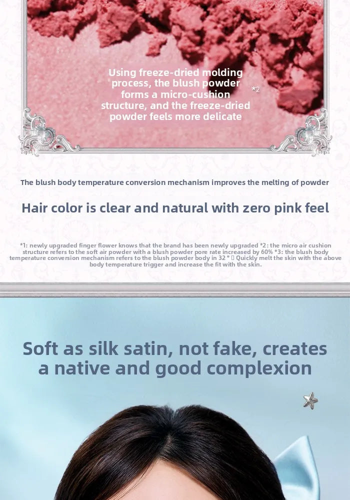 Makeup Flowerknows Shell Pearl Collection Silk Satin Blusher Lightweight Highly Pigmented Blush Powder Long Lasting Face Blushes