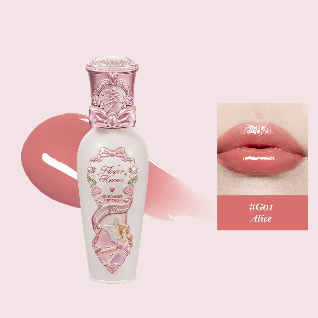 Flower Knows Midsummer Fairytales Jelly Lip Lacquer Long Lasting Glossy Tint Hydrating Moisturizing Vegan Lip Gloss Makeup