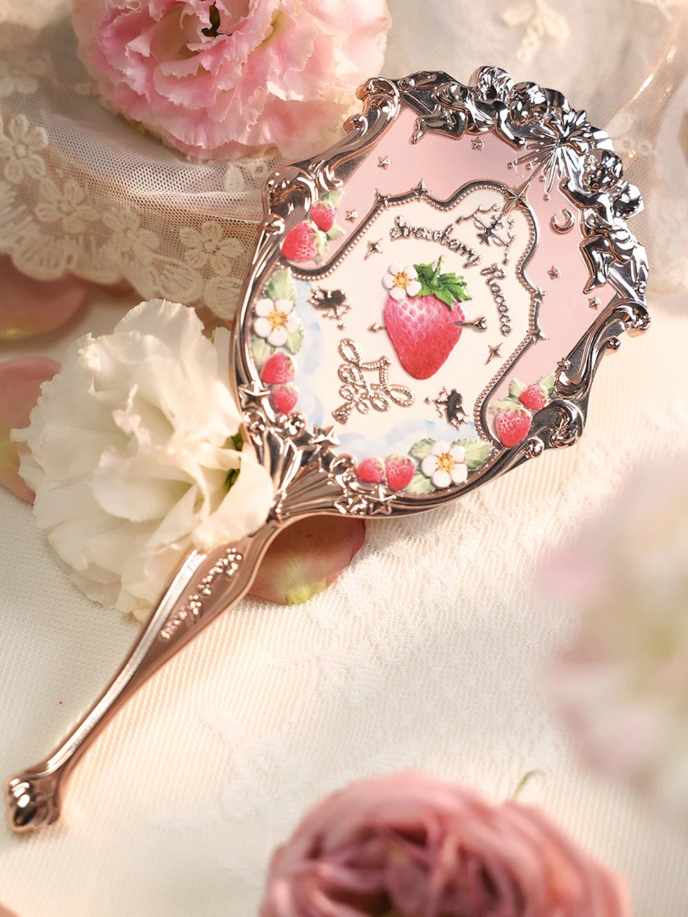 Mirror Moonlight Mermaid Collection Handheld Limited Edition Mirror White, Blue, Pink, and Chocolate Fairy Design