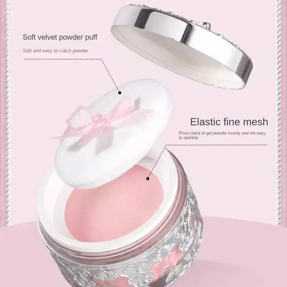 Flower Knows Swan Ballet Setting Rose Scent Loose Powder Makeup Matte Finishing Oil Control Setting Powder Make-up For Women
