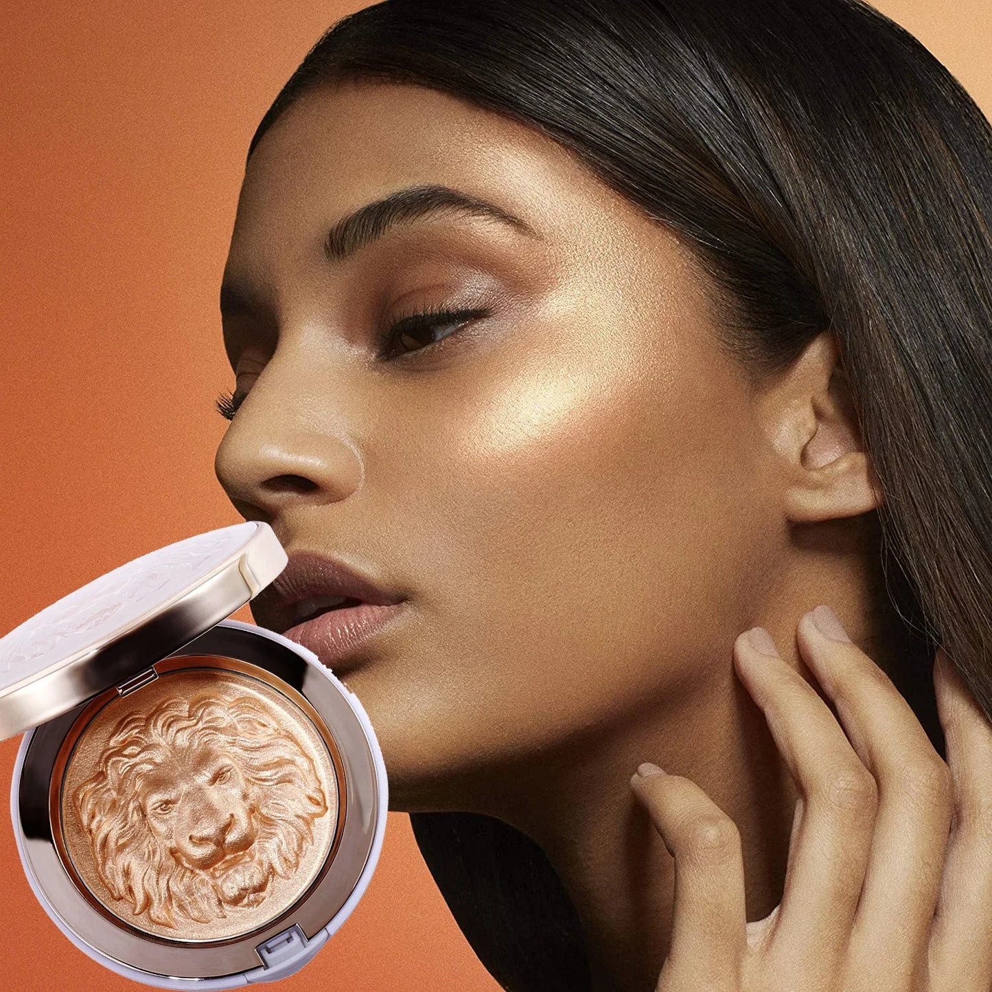 High Glossy Face Illuminator Highlighting & Contour Palette Shade Face Pearlescent Lion Ginger Highlights Powder Private Label