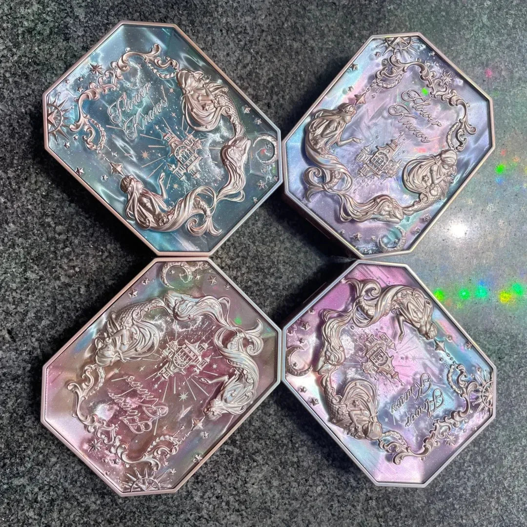 Flower Knows Moonlight Mermaid Blush Powder 5g Long Lasting Soft Matte Vegan Waterproof Natural Glow Fairycore Cheek Makeup