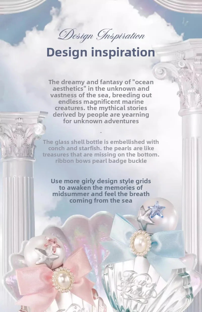 Flowerknows Moonlight Mermaid Perfume Flower Know Makeup Fruit Grapefruit Long Lasting Personal Perfume Eau de Parfum 50ML
