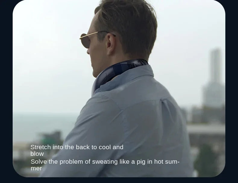 Neck & Back Cooling Fan – Hands-Free Comfort Anywhere