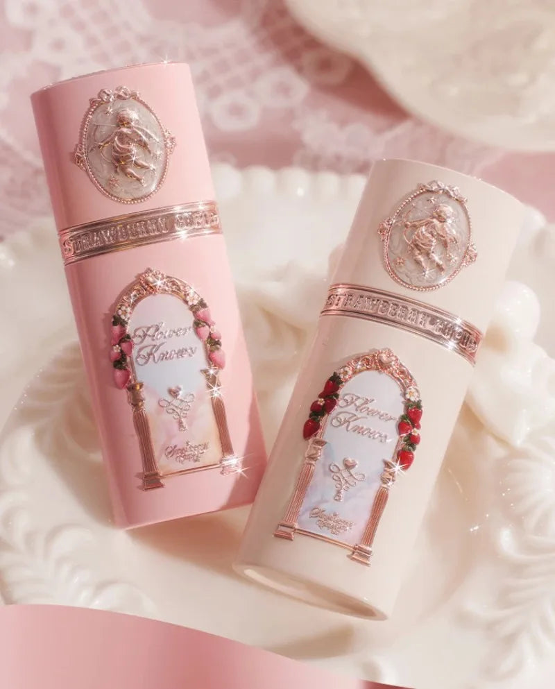 Flower Knows Makeup Blush Concealer Sets Strawberry Cupid Collection Liquid Blushes For Cheek 6pcs Kit Matte Finish Long Lasting