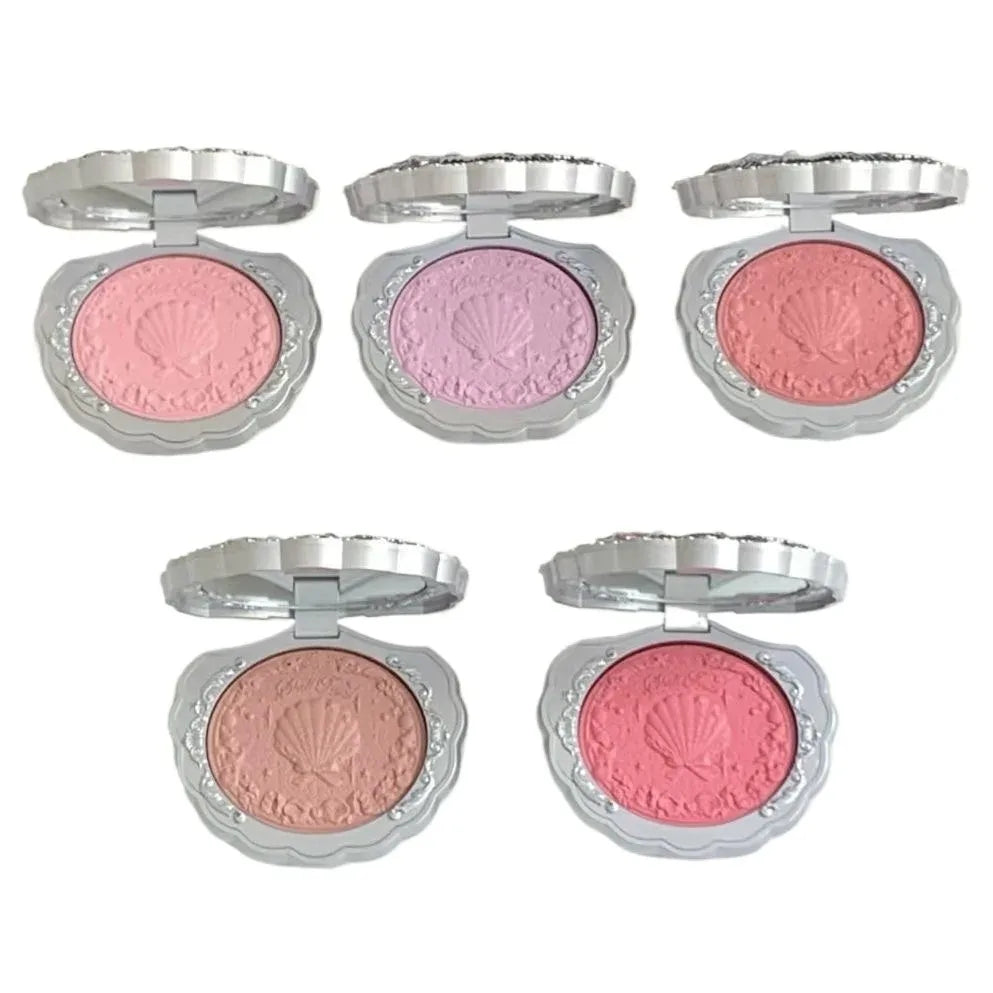 Flower Knows Swan Ballet Velvet Embossed Blush Matte Makeup Pressed Blusher Powder Pallet Women Gift Set
