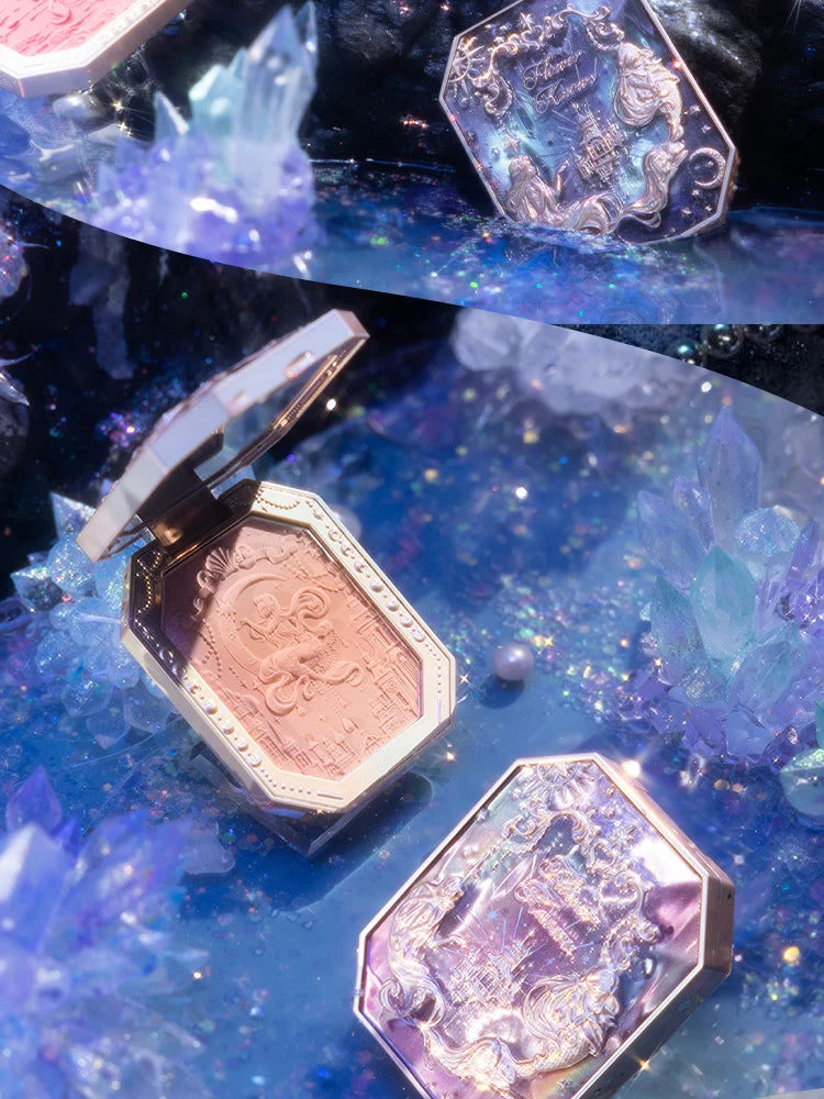Flower Knows Moonlight Mermaid Cheek Blush Powder Gradient Blusher in Matte Finish Vegan Cruelty Free Private Label Makeup