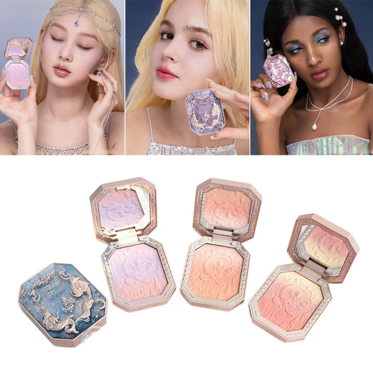 Flower Knows Moonlight Mermaid Blush Powder 5g Long Lasting Soft Matte Vegan Waterproof Natural Glow Fairycore Cheek Makeup