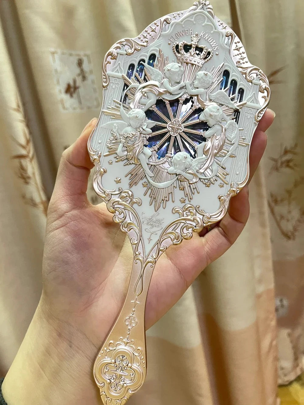 Mirror Moonlight Mermaid Collection Handheld Limited Edition Mirror White, Blue, Pink, and Chocolate Fairy Design