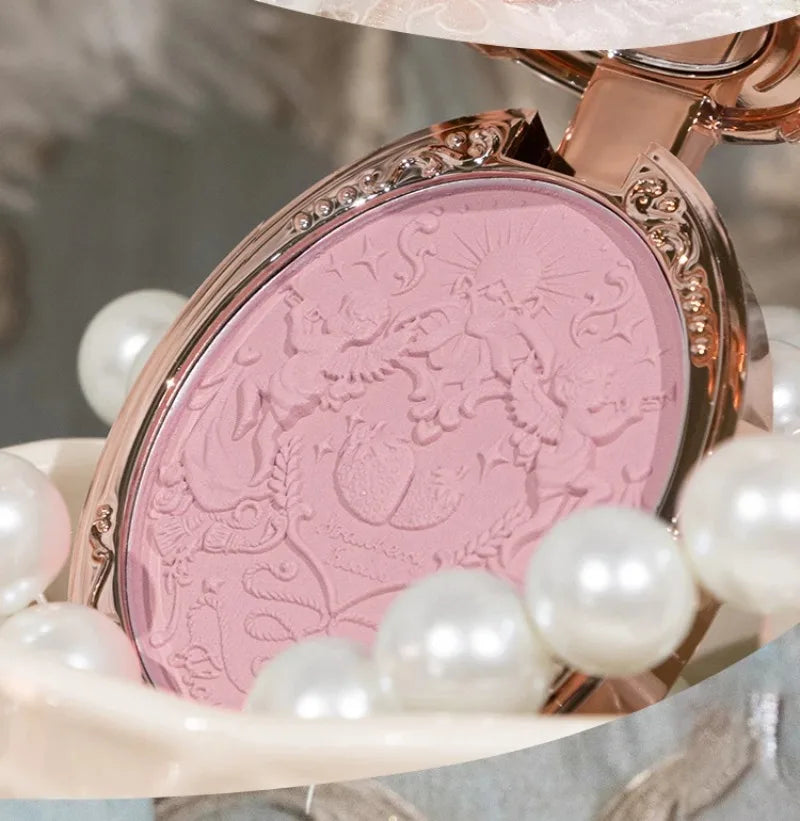 Flower Knows Strawberry Rococo Series Embossed Blush 5g Blush Powder Berry Mary Blusher Palette Makeup Profesional