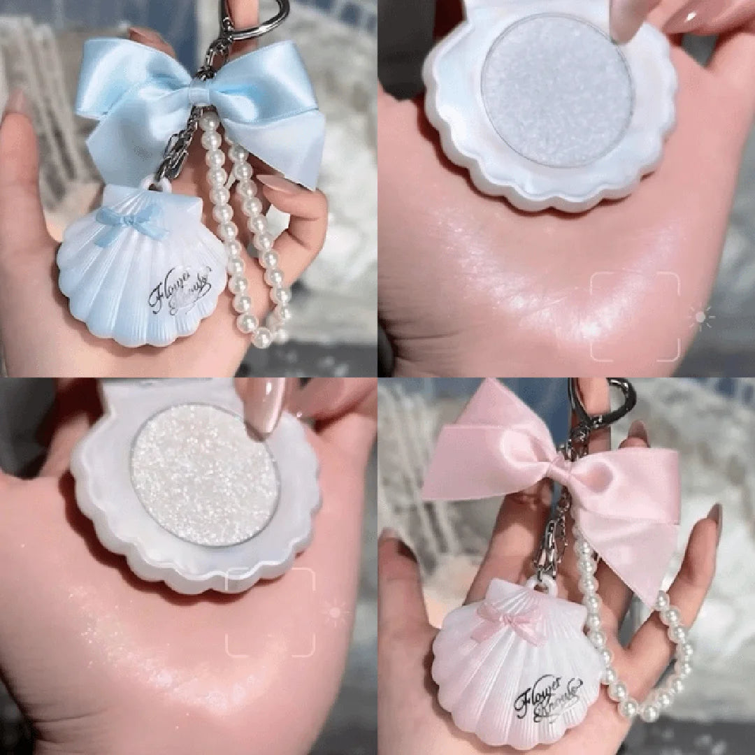 Flower Knows  Shell's Jewel Mermaid Makeup Gift Set Eyeshadow Lip Gloss Blush Ocean Theme Cosmetic Kit for Girls New Arrival