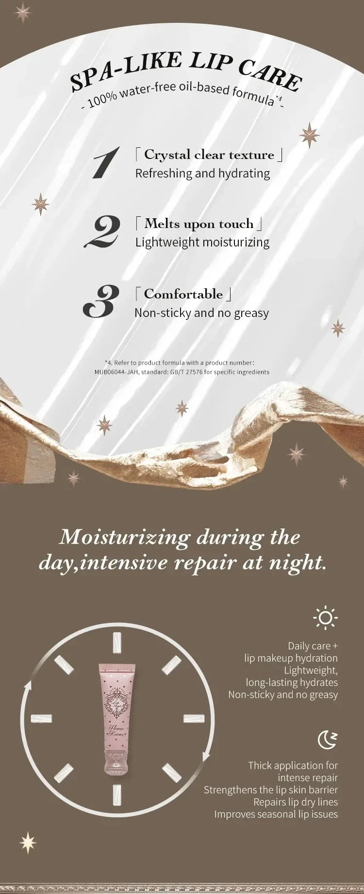 Flower Know Little Angel Repair Lip Sleeping Mask Treatment to Restore, Hydrate&Plump Dry Chapped Lips Tint Korean Makeup