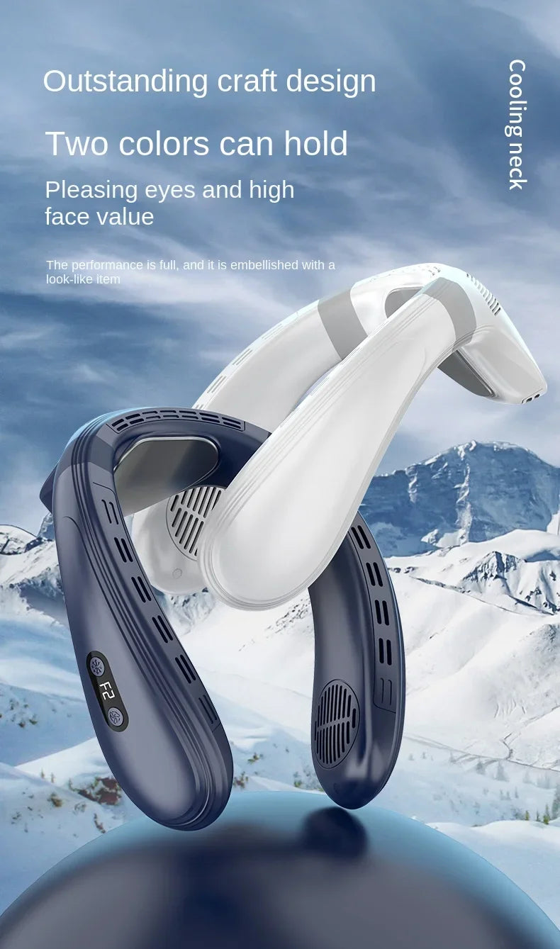 Neck & Back Cooling Fan – Hands-Free Comfort Anywhere