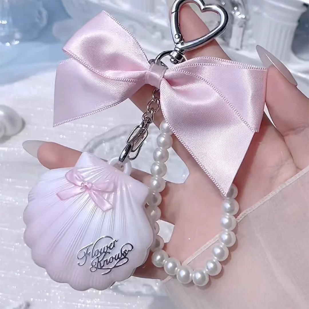Flower Knows Shell Pearl Makeup Set Eyeshadow Lip Gloss Blush Ocean Gift Box Cosmetic Kit New Collection Mermaid Theme