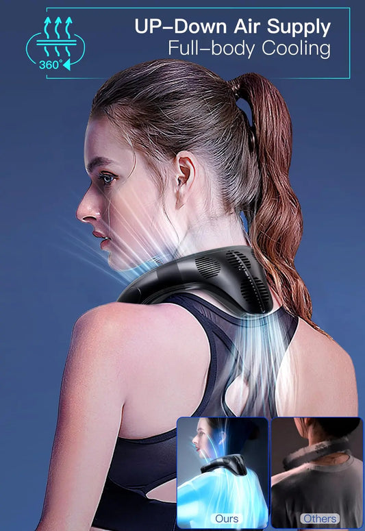 Neck & Back Cooling Fan – Hands-Free Comfort Anywhere