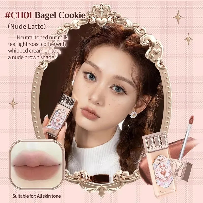 Flower Knows Chocolate Series All In Makeup Set Eyeshadow Palette Matte Lip Mud Blush Long Lasting Black Mascara Cream Original