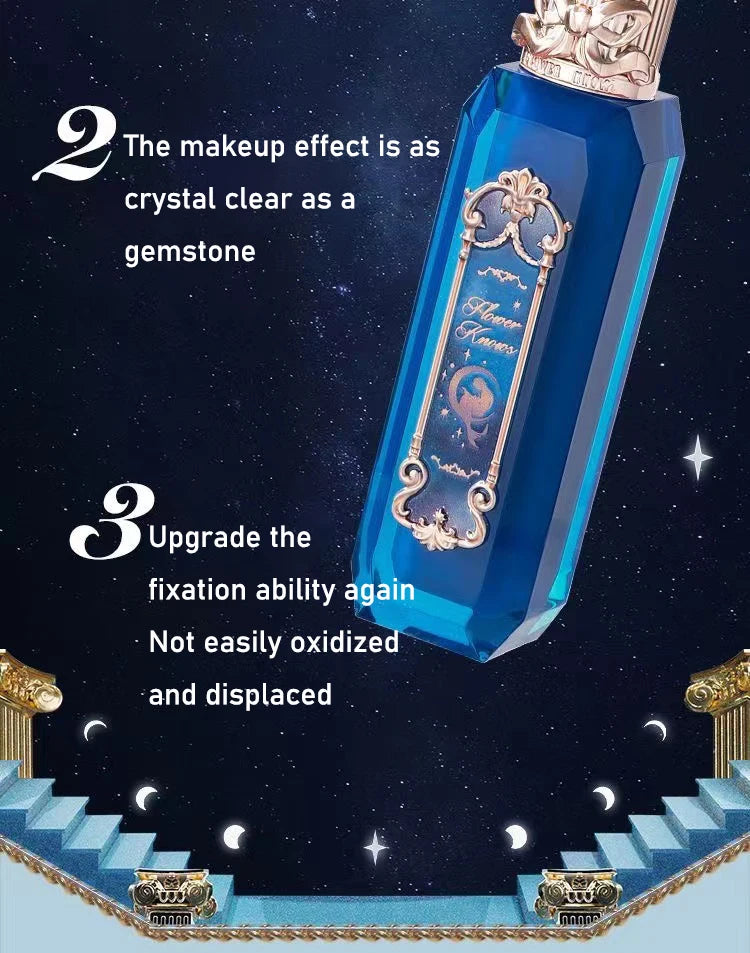 Flower Knows Moonlight Mermaid Series Jewelry Lip Glaze Moisturizing Non-sticky Glossy mirror surface Hydrating Long-lasting