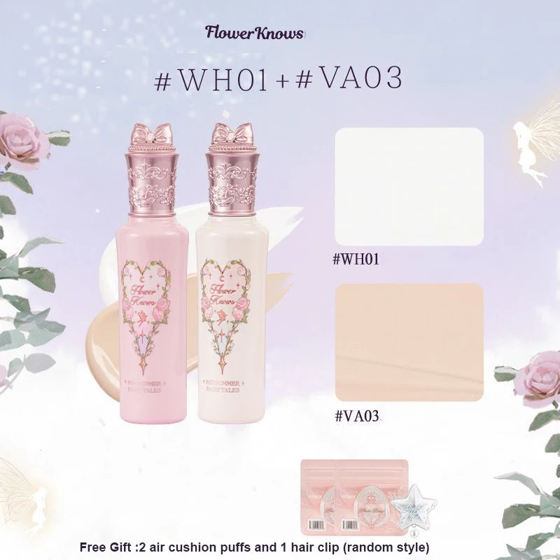 Flowerknows Midsummer Fairytales Brightening Liquid Concealer 2pcs Under Eye Makeup Natural Coverage,Lightweight,Conceals Set