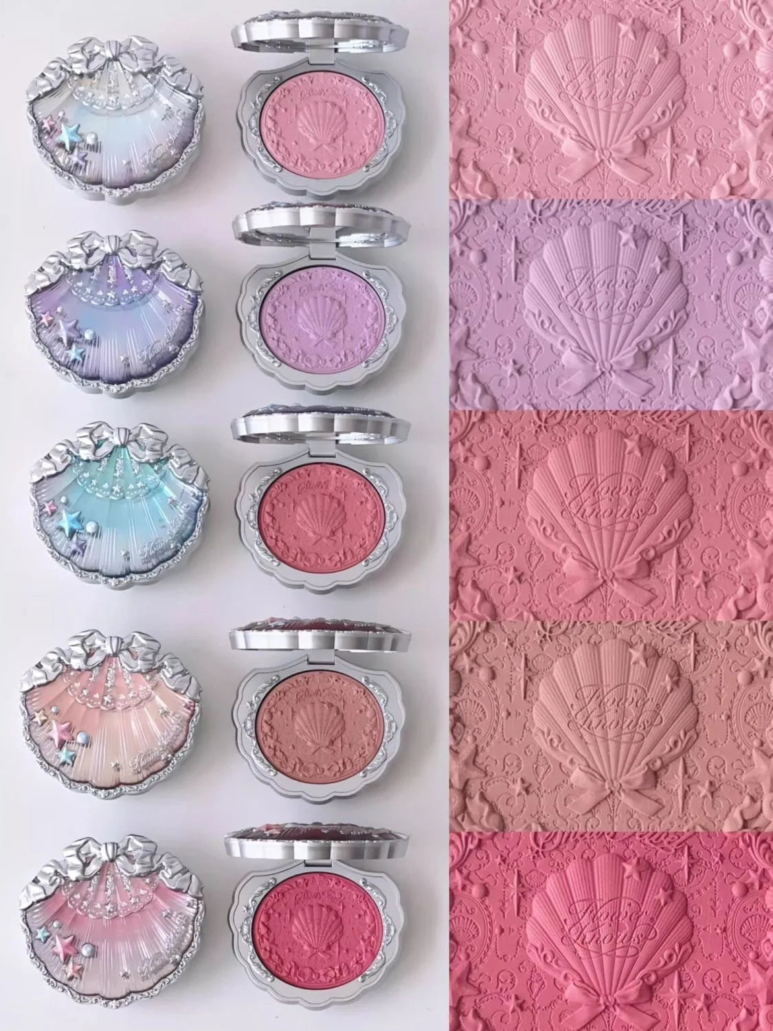 Flower Knows Makeup Sets Swan Ballet Eyeshadow Palette Matte Glow Shimmer Powder Blush Moisturizing Lipstick Highlighter Kit