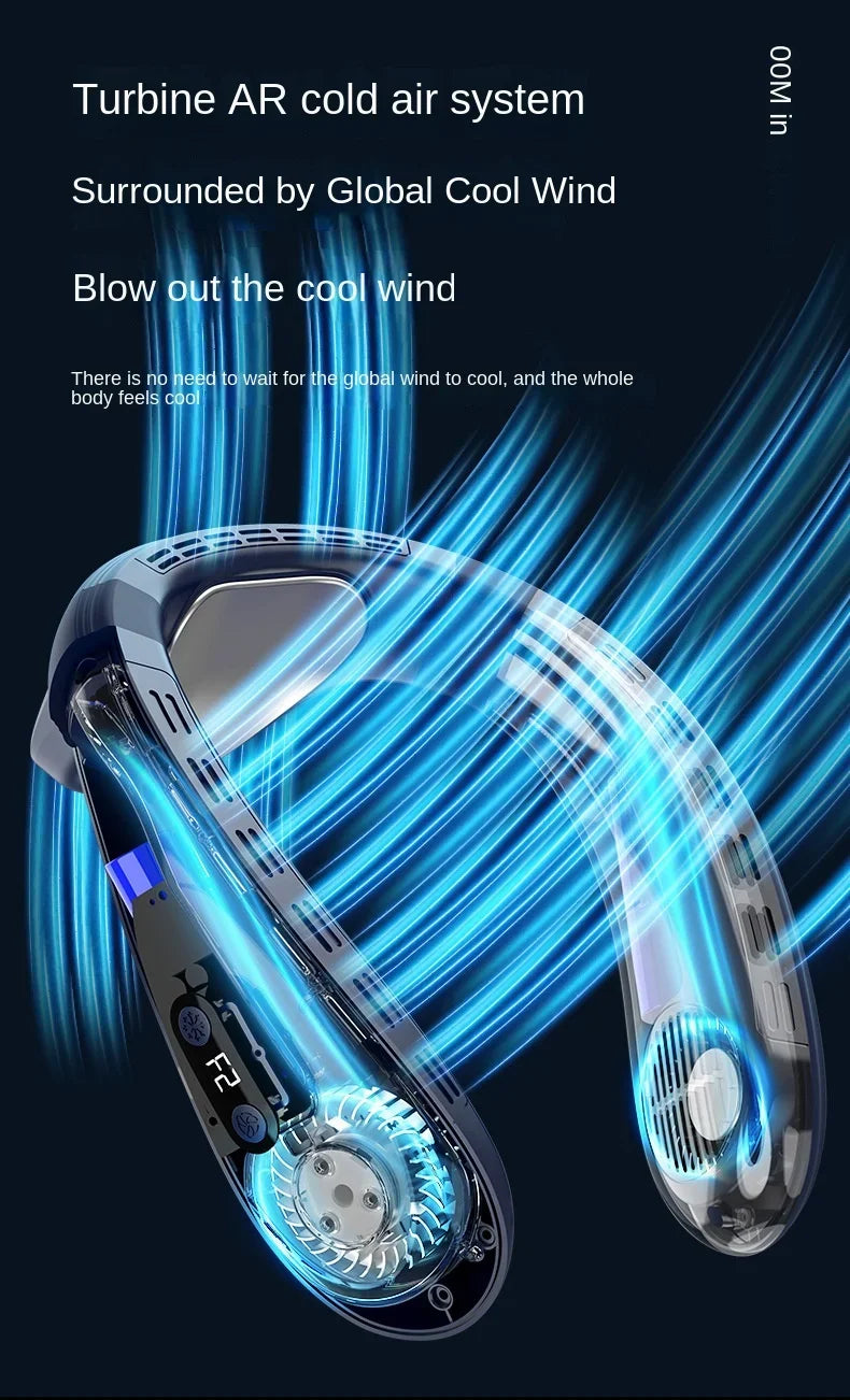 Neck & Back Cooling Fan – Hands-Free Comfort Anywhere