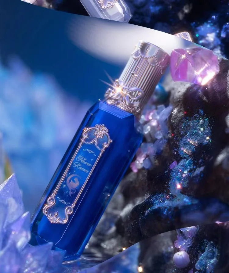 Flower Knows Moonlight Mermaid Series Jewelry Lip Glaze Moisturizing Non-sticky Glossy mirror surface Hydrating Long-lasting