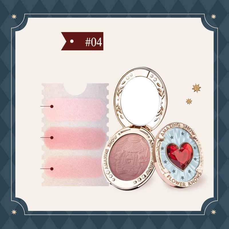 Flower Knows Blush Makeup Flower Knowing Circus Blue Purple Gradient Blusher Matte Natural Glow Face Powder Blushes 5g/0.17OZ