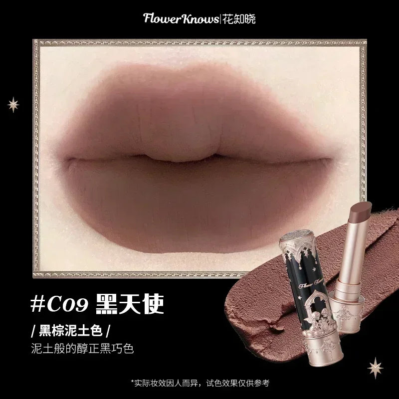 Flower Knows Midsummer Night Series Mirror Lip Gloss Film-forming Lip Balm Moisturizing Long Lasting Non-sticky ALL Lips Makeup