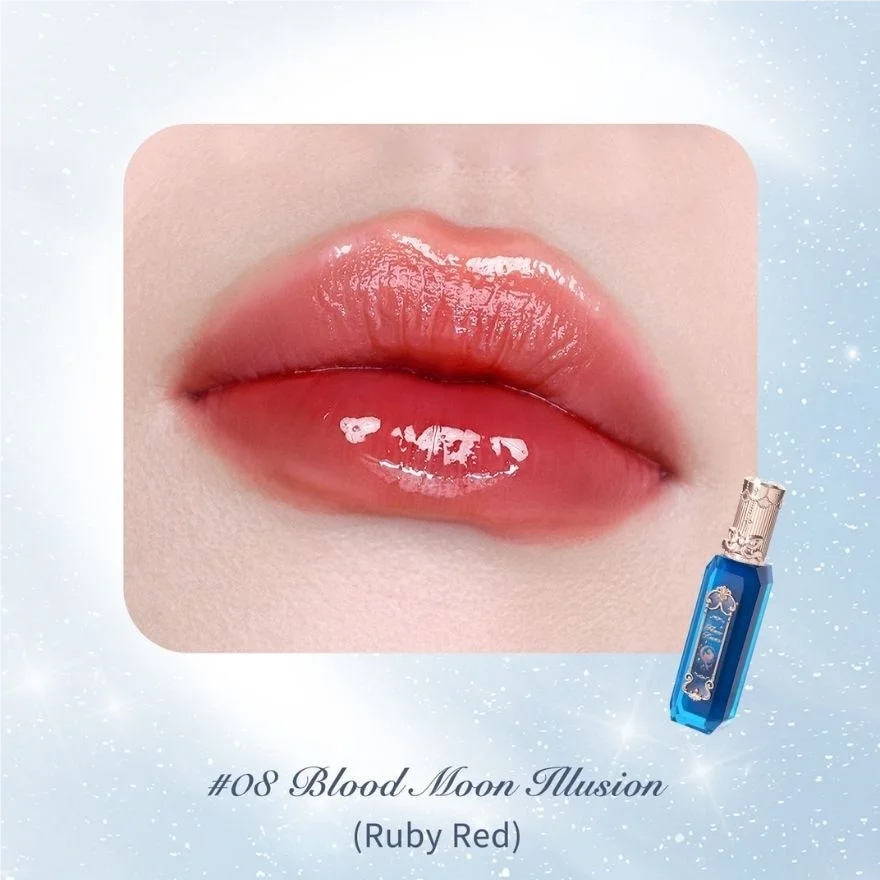 Flower Knows Moonlight Mermaid Lip Gloss Hydrating Long Lasting Mirror Shine Glossy Lip Tint Liquid Lipstick for Women Makeup