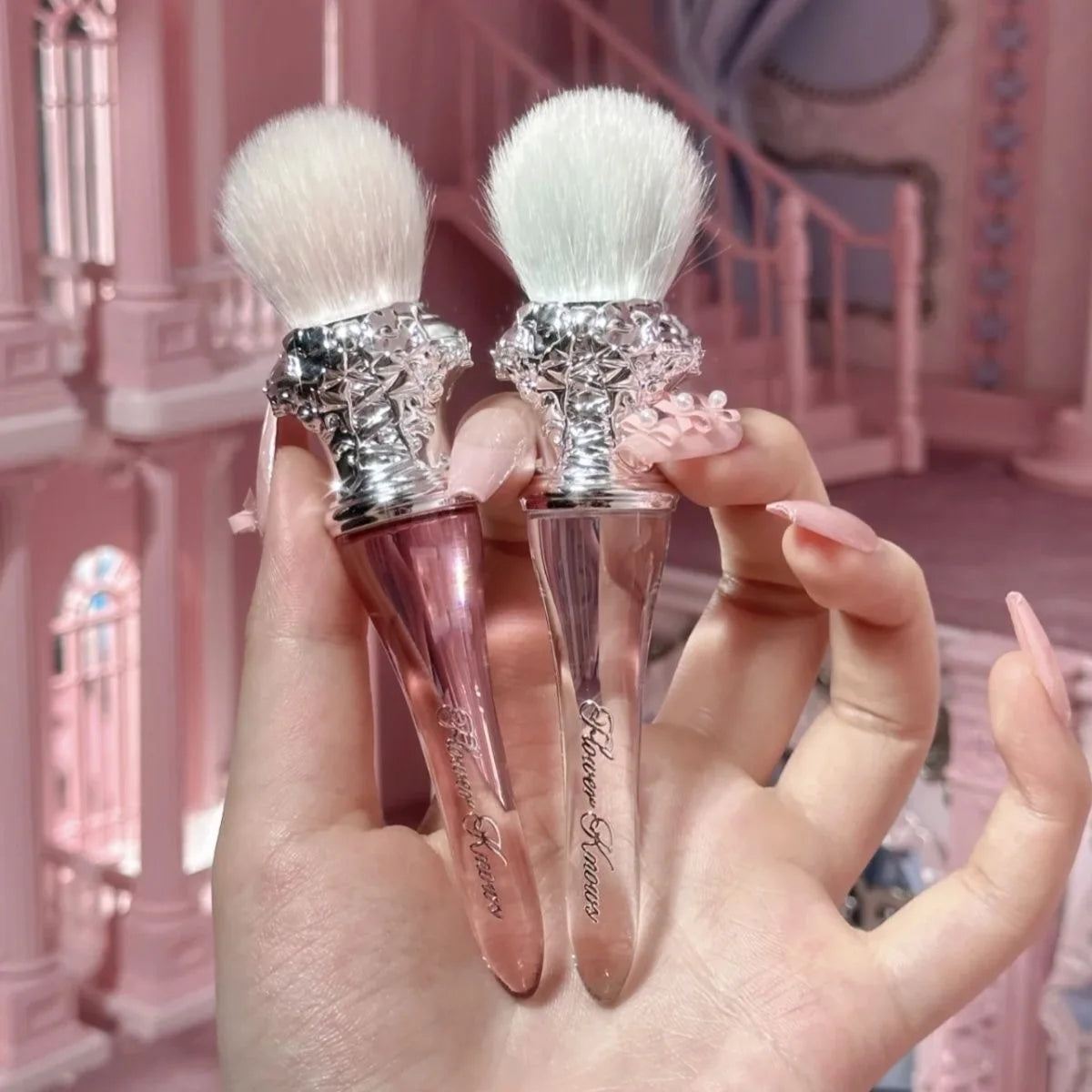 Flower Knows Swan Ballet Blush Wool Brush Mineral Powder Bronzer Contour Makeup Brushes By Flower Knows