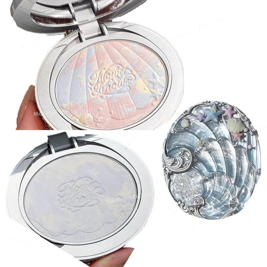 Flower Know Shell's Jewel Series Mixed Color Pressed Powder Matte Soft Focus Long-lasting Oil Control Holding Powder